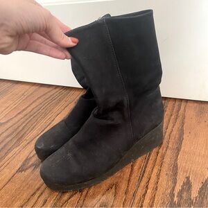 Arche Black Wedge Boots